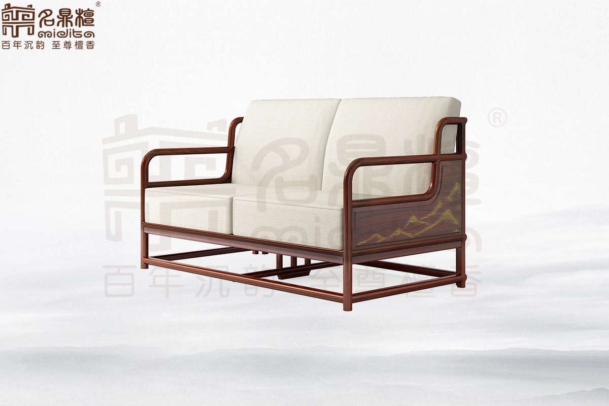 逸芳188F現(xiàn)代中式雙人位沙發(fā)
